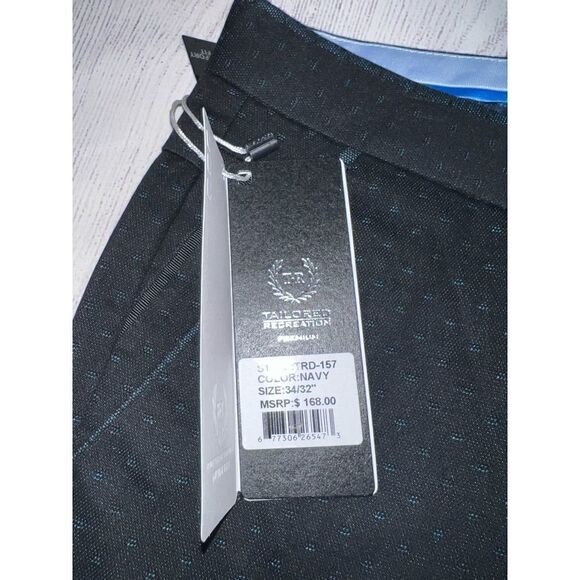 TR Premium Tailored Mens Navy Pants 34/32 - Picture 8 of 12